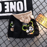 Children&#39;s Winter Coat Baby Girl Boy Mickey Mouse Cartoon Jackets 1-6Years Kids Thicken Keep Warm Hooded Outerwear Infant Clothe