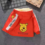 Children&#39;s Winter Coat Baby Girl Boy Mickey Mouse Cartoon Jackets 1-6Years Kids Thicken Keep Warm Hooded Outerwear Infant Clothe