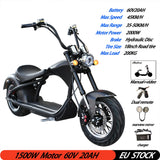 Citycoco Adult Electric Scooters 1500W Motor 200KG Max Load 18 Inch Fat Tire Electric Scooter Motorcycle EEC COC NO VAT