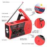 EDC USB Phone Emergency Charger Solar Hand Crank Portable Weather Radio For Outdoor Charger Camping Equipment Survival Tool 8