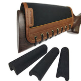 Hunting Rifle Gun Buttstock Leather Shotgun Cheek Rest Shoulder Pad 3pcs Adjustable EVA Foam Gun Accessories for Shooting