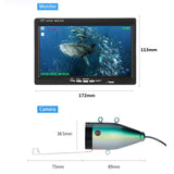 HD DVR Fish Finder Underwater Fishing Camera 1280*720 Screen double Lamp 1080P 15m/30m Camera For Fishing 16GB Recording For ICE