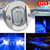 1/4PC DC 12V Waterproof RV Marine Boat yacht accessories Transom 6LED Stern Light Round ABS Cold White LED Tail Lamp boat light