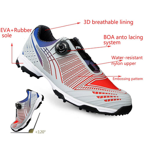 Pgm Golf Shoes Men Sports Shoes Waterproof Male Sports Shoes Knobs Buckle Shoelace Breathable Anti-slip Men Training Sneakers