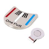 1 PCS One Putt Golf Ball Marker with Magnetic Hat Clip Putting Alignment Aiming Tool  Free Shipping new ball mark wholesale drop